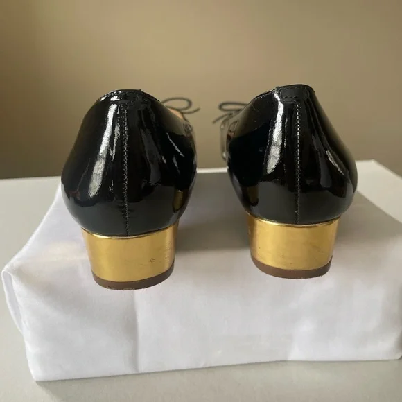 Kate Spade New York Gold Block Heel Shoes 9.5 - Picture 5 of 9